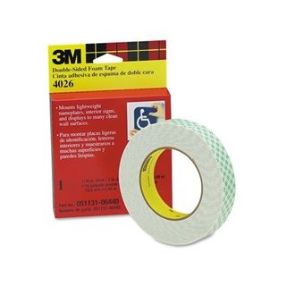 Scotch Permanent Double Sided Mounting Tape (pack Of 3) (White Materials Plastic, adhesive tapeDimensions 7.75 inches long x 6 inches wide x 1 inch highModel Number MMM4026 3 )
