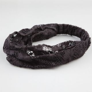 Daisy Crochet Headband Black One Size For Women 240302100
