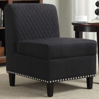 Handy Living Wrigley Storage Side Chair 340SC AAA Color Black