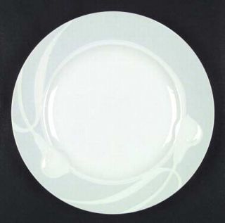 Mikasa Classic Flair Gray Dinner Plate, Fine China Dinnerware   White Embossed C