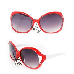 Kids K3117 Red/ White Plastic Fashion Sunglasses