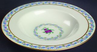 Lenox China Fairmount Rim Soup Bowl, Fine China Dinnerware   Band Of Blue Flower
