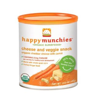 Happy Baby Happy Munchies Baked Organic Cheese & Veggie Snack   Cheddar Cheese
