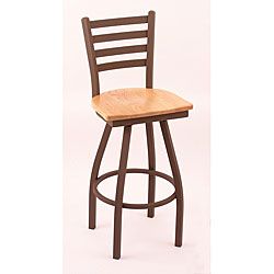 Cambridge Bronze 30 inch Wooden Counter Swivel Stool With Natural oak Seat