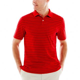 St. Johns Bay Bar Striped Polo Shirt, Pomodoro Thin Bar, Mens