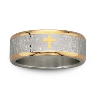 Mens Lords Prayer Band Stainless Steel