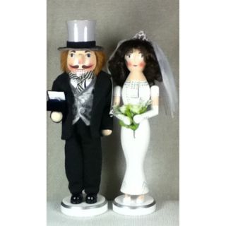Horizons East Bride and Groom Nutcrackers   Set of 2 Multicolor   13003