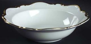 Mitterteich Golden Lark 9 Round Vegetable Bowl, Fine China Dinnerware   White W