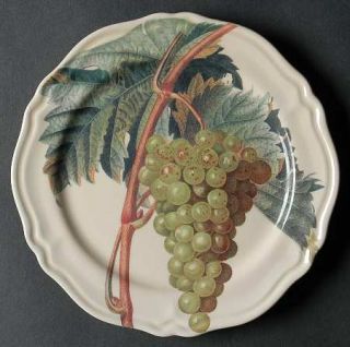 Vintage Grapes Salad Plate, Fine China Dinnerware   Italy,Purple,Red Or Green Gr