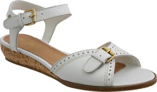 Womens Bass Jemima   White Sleek Leather Casual Shoes