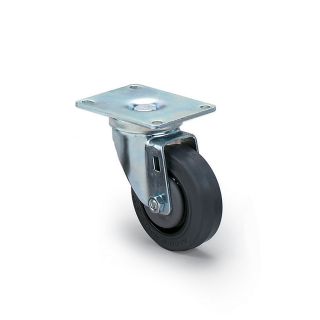 Dolly Replacement Casters   3.5Dia.X1 1/4W Gray Rubber Wheel   225 Lb. Capacity   Gray