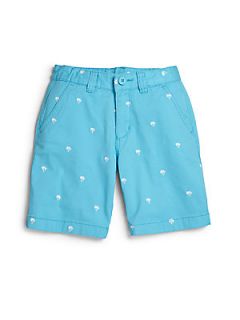 Lacoste Little Boys Palm Tree Shorts   Turquoise