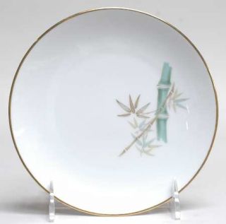 Noritake Oriental Bread & Butter Plate, Fine China Dinnerware   1 Green & 1gold