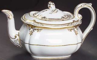 Spode Stafford White Teapot & Lid, Fine China Dinnerware   Stafford Shape, Bone,