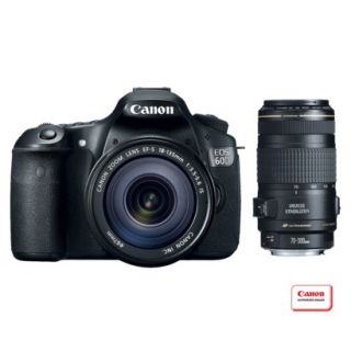 Canon EOS 60D 18MP Digital SLR Camera with EF S 18 135mm IS Lens and EF 70 