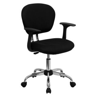 Flash Furniture Mid Back Task Chair with Chrome Base White   H 2376 F WHT GG