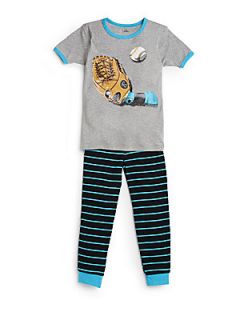 Toddlers & Little Boys 2 Piece Baseball PJ Set   Grey