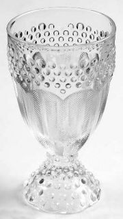 Gorham EmilyS Attic Clear Water Goblet   Clear, Textured/Hobnail Design