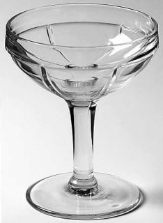 Heisey Rib & Panel Clear Champagne/Tall Sherbet   Stem #411, Clear