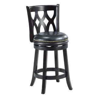 Valencia Black Triple Crossback 24 inch Counter Stool