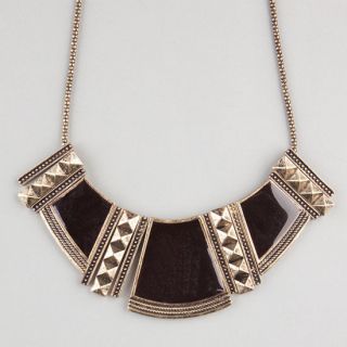 Pyramid Ethnic Drop Statement Necklace Gold One Size For Women 2344936