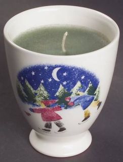Nikko Winter Wonderland Votive Candleholder, Fine China Dinnerware   Houses&Tree