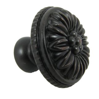 Stone Mill Hardware Dahlia Oil rubbed Bronze Cabinet Knobs (pack Of 5) (ZincDimensions 1.375 inches in diameter x 1.25 inches deep)