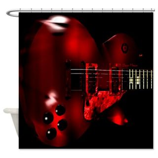  Big Red Les Paul Shower Curtain  Use code FREECART at Checkout