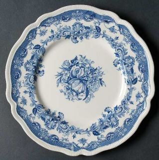 Johnson Brothers Persian Tulip Blue Luncheon Plate, Fine China Dinnerware   Blue