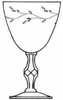 Tiffin Franciscan Duet Water Goblet   Stem #17643, Cut