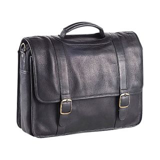 Porthole Flap Briefcase   Vachetta Black