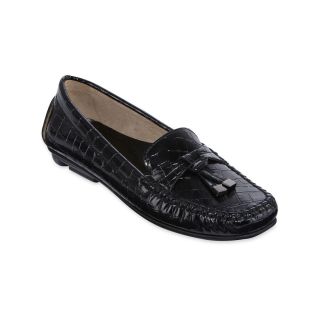 St. Johns Bay Melissa Croco Embossed Loafers, Black, Womens