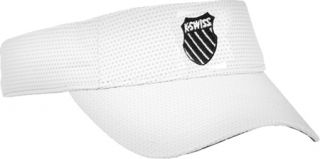 K Swiss T Visor Front Logo   White/Black Hats