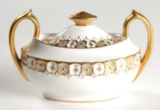Royal Crown Derby Heraldic Gold Sugar Bowl & Lid, Fine China Dinnerware   Gold D
