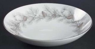 Sango Sierra Pines (#6608) Coupe Soup Bowl, Fine China Dinnerware   Pine Cones A