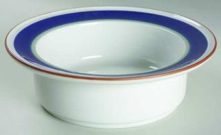 Porsgrund Saga Rim Fruit/Dessert (Sauce) Bowl, Fine China Dinnerware   Blue,Gree