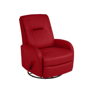 Best Chairs, Inc. Modern PerformaBlend Swivel Glider Recliner, Scarlet