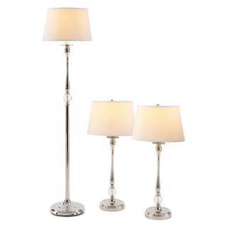 JCP Home Collection  Home 3 pc. Acrylic Floor and Table Lamp Set, Nickel