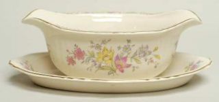 Syracuse Briarcliff Gravy Boat with Attached Underplate, Fine China Dinnerware  