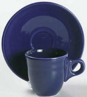 Homer Laughlin  Fiesta Cobalt Blue (Newer) Flat Demitasse Cup & Saucer Set, Fine