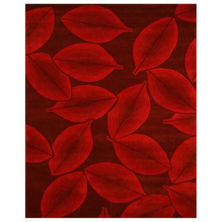 Hand tufted Wool Red Madelyn Rug (79 X 99)