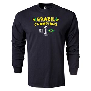 Euro 2012   Brazil FIFA Confederations Cup 2013 Champions LS T Shirt (Black)