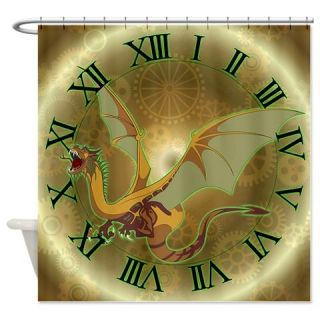  Clock Of The Time Dragon Shower Curtain  Use code FREECART at Checkout