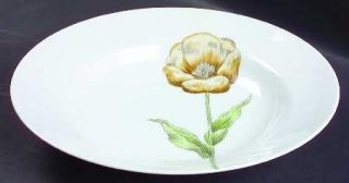 Fitz & Floyd Pastel Poppy (White Background) Large Rim Soup Bowl, Fine China Din
