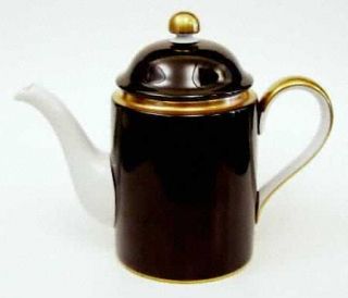 Fitz & Floyd Renaissance Black On White Coffee Pot & Lid, Fine China Dinnerware