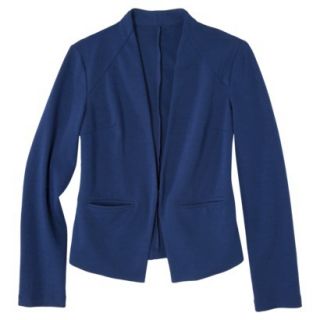 Merona Womens Ponte Collarless Jacket   Waterloo Blue   XXL
