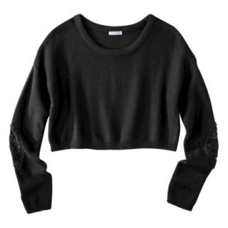 Xhilaration Juniors Cropped Sweater   Black L(11 13)