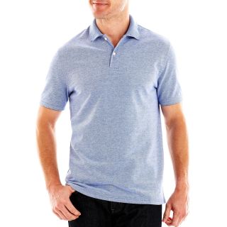 St. Johns Bay Oxford Piqué Polo Shirt, Blue, Mens