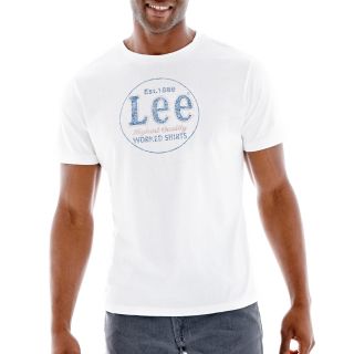 Lee Logo Tee, White, Mens