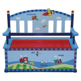 Kids Bench Levels of Discovery   Gettin Around Bench Seat with Storage   Blue